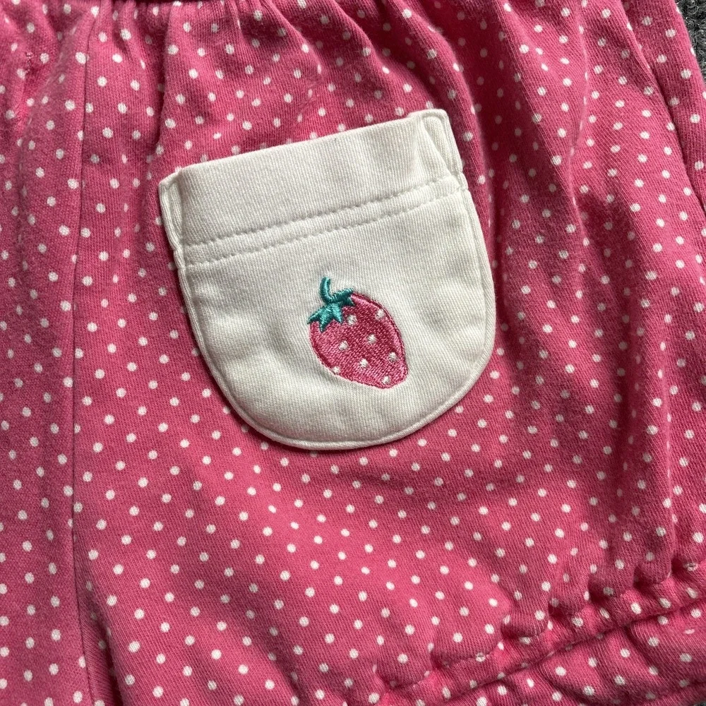 Vintage Gymboree Bubble Shorts Pink Dots XS Strawberry Rainbow Tag READ